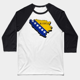 Cool Bosnian Map, Bosnia Flag, Bosnia map, Bosnia Baseball T-Shirt